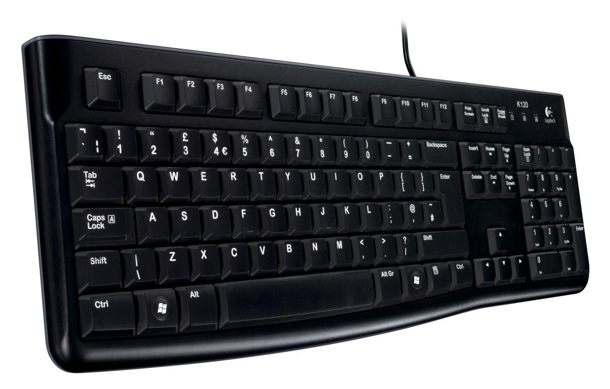 774690 Logitech 920-002521 Tastatur LOGITECH K120 sort 